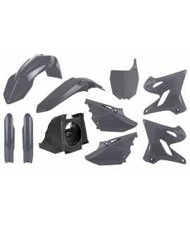 kit plastique POLISPORT 125/250 YZ 02-20 gris avec boite à air