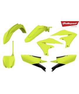 kit plastique POLISPORT 450 YZF 18-20 et 250 YZF 19-20 jaune fluo