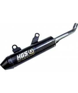 silencieux HGS 125 YZ 05-21 alu noir embout carbon