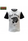 Tee shirt BUD RACING HELMET blanc noir