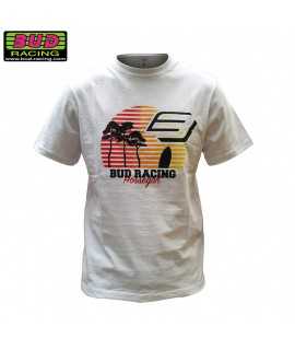 Tee shirt BUD RACING SUNSET blanc