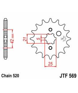 pignon 250 YZ 80-97, 400 yz...