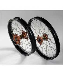 paire de roues HAAN WHEEL SX/F 2015-2023 cercles noirs