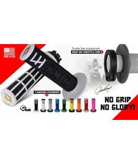 Poignées moto PROGRIP 709 Lock On tirage 2T/4T