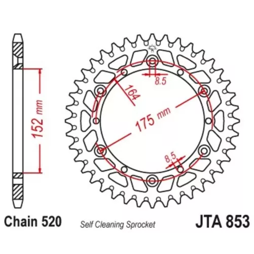 couronne JT SPROCKET YZ 84-97 48 dents DESTOCKAGE