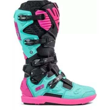 Bottes SIDI CROSSFIRE 3 SRS NOIR/BLEU/ROSE 2025