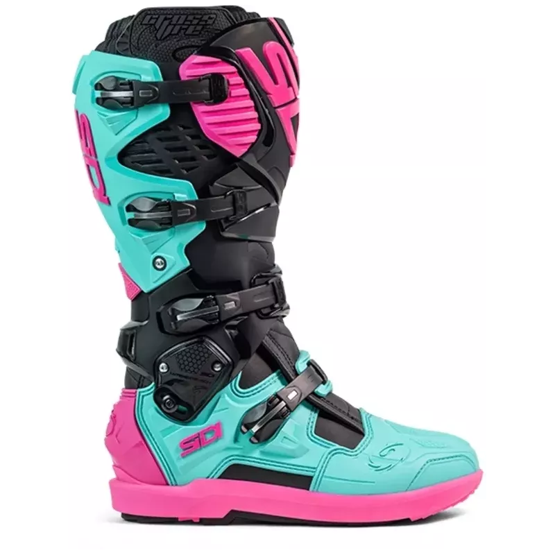 Bottes SIDI CROSSFIRE 3 SRS NOIR/BLEU/ROSE 2025