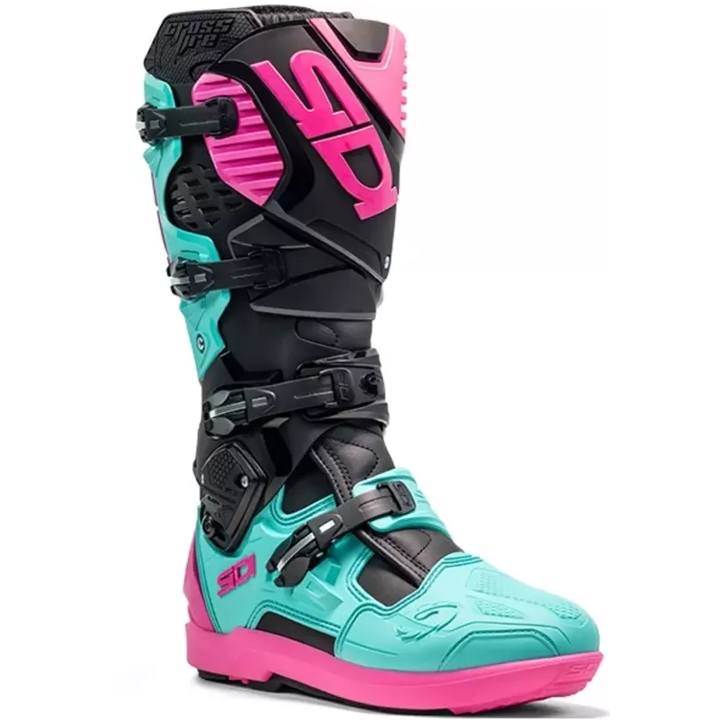 Bottes SIDI CROSSFIRE 3 SRS NOIR/BLEU/ROSE 2025