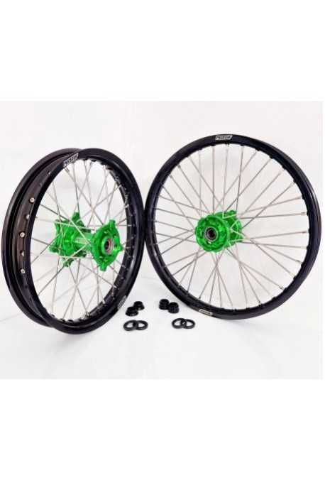 Paire de roues PROSTUF KX/F 06-24 vert noir