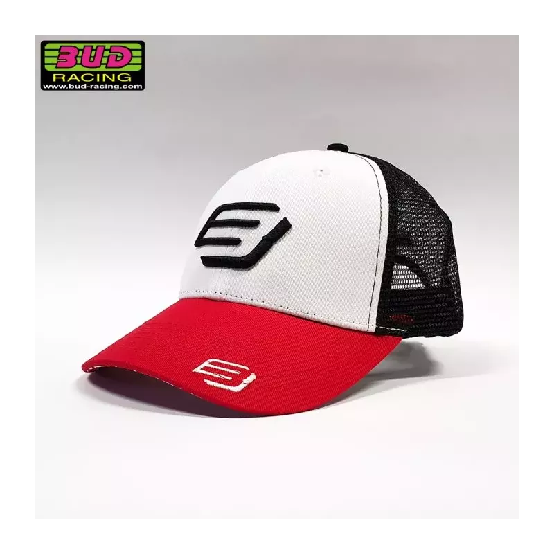 Casquette BUD RACING BASIC orange blanc