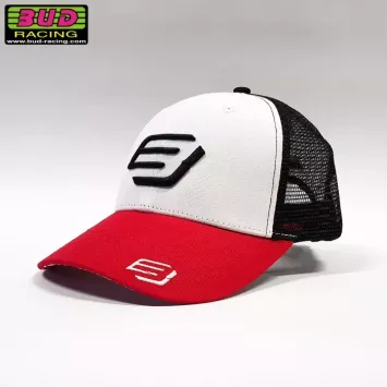 Casquette BUD RACING BASIC orange blanc