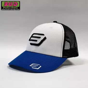 Casquette BUD RACING BASIC orange blanc