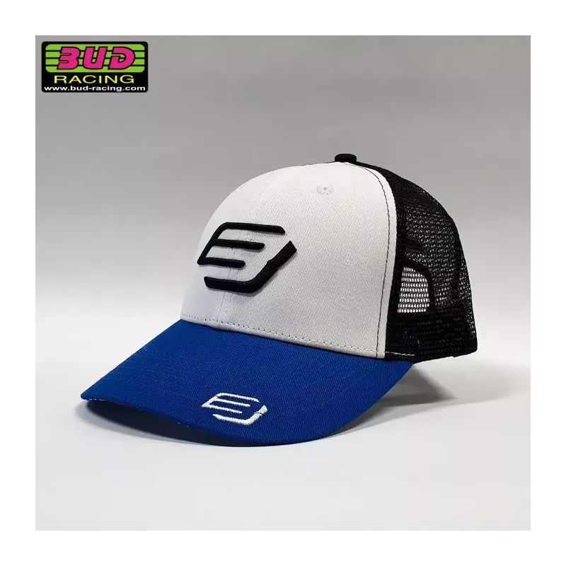 Casquette BUD RACING BASIC orange blanc