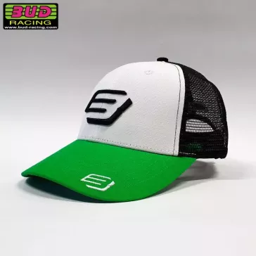 Casquette BUD RACING BASIC orange blanc