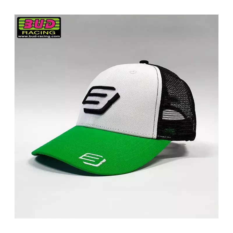 Casquette BUD RACING BASIC orange blanc