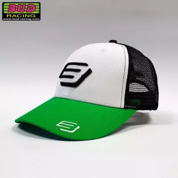 Casquette BUD RACING BASIC orange blanc