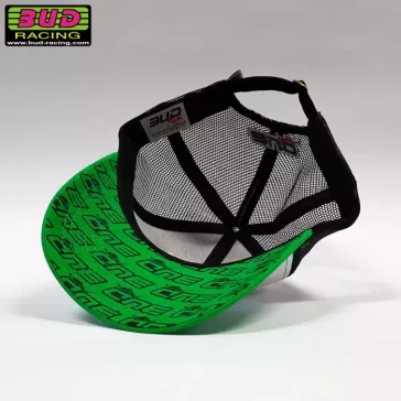 Casquette BUD RACING BASIC orange blanc