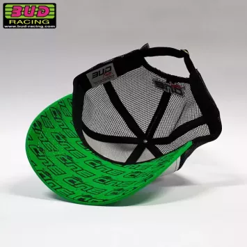 Casquette BUD RACING BASIC orange blanc