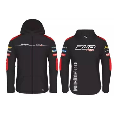 Sweat Enfant Team Bud Racing à Capuche Zippé Team 24 rouge/Noir