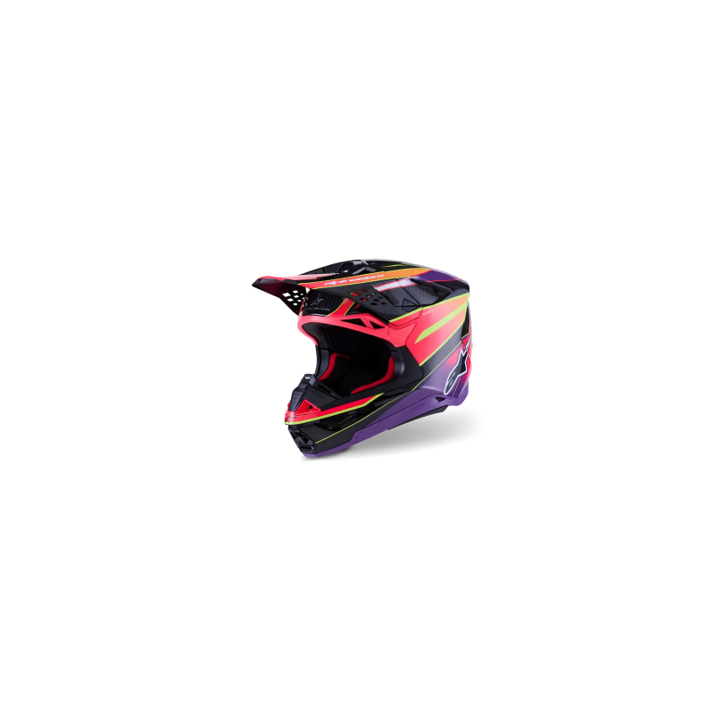 Casque ALPINESTAR Supertech M10 ERA Violet Rose Jaune Fluo MX26