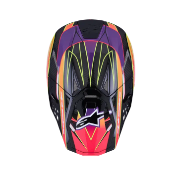 Casque ALPINESTAR Supertech M10 ERA Violet Rose Jaune Fluo MX26