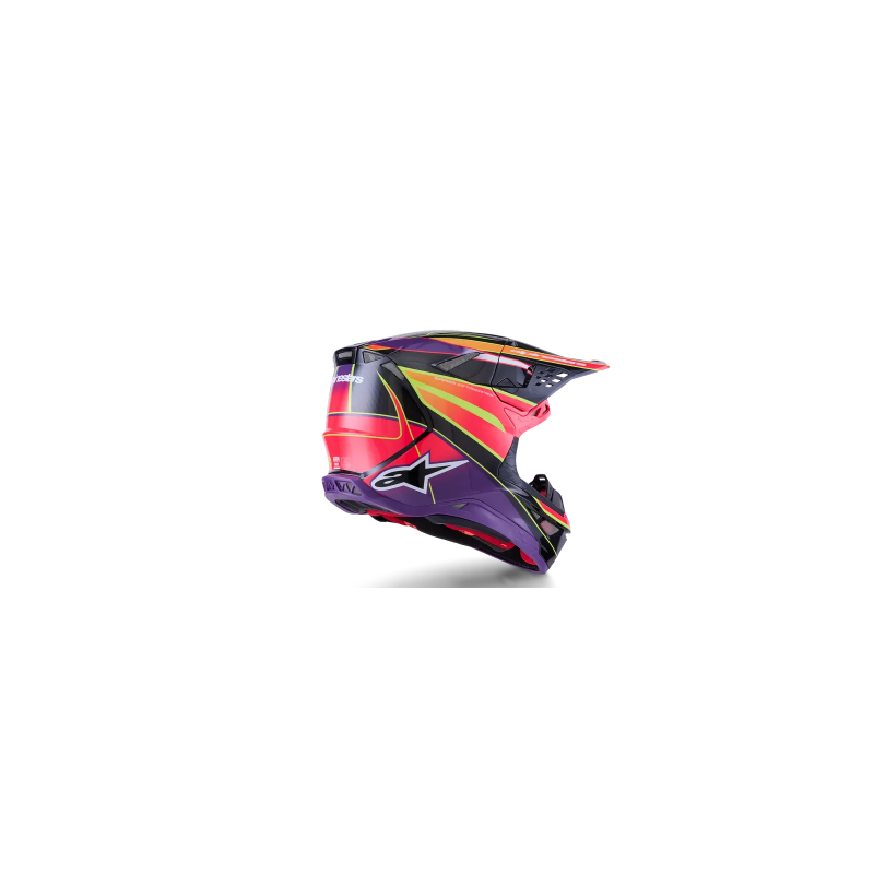 Casque ALPINESTAR Supertech M10 ERA Violet Rose Jaune Fluo MX26