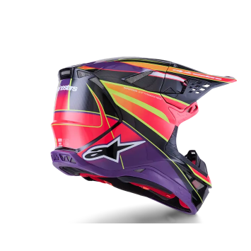 Casque ALPINESTAR Supertech M10 ERA Violet Rose Jaune Fluo MX26