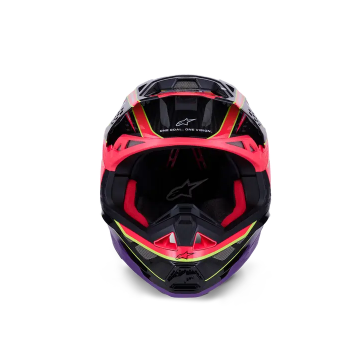 Casque ALPINESTAR Supertech M10 ERA Violet Rose Jaune Fluo