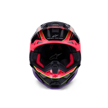 Casque ALPINESTAR Supertech M10 ERA Violet Rose Jaune Fluo MX26