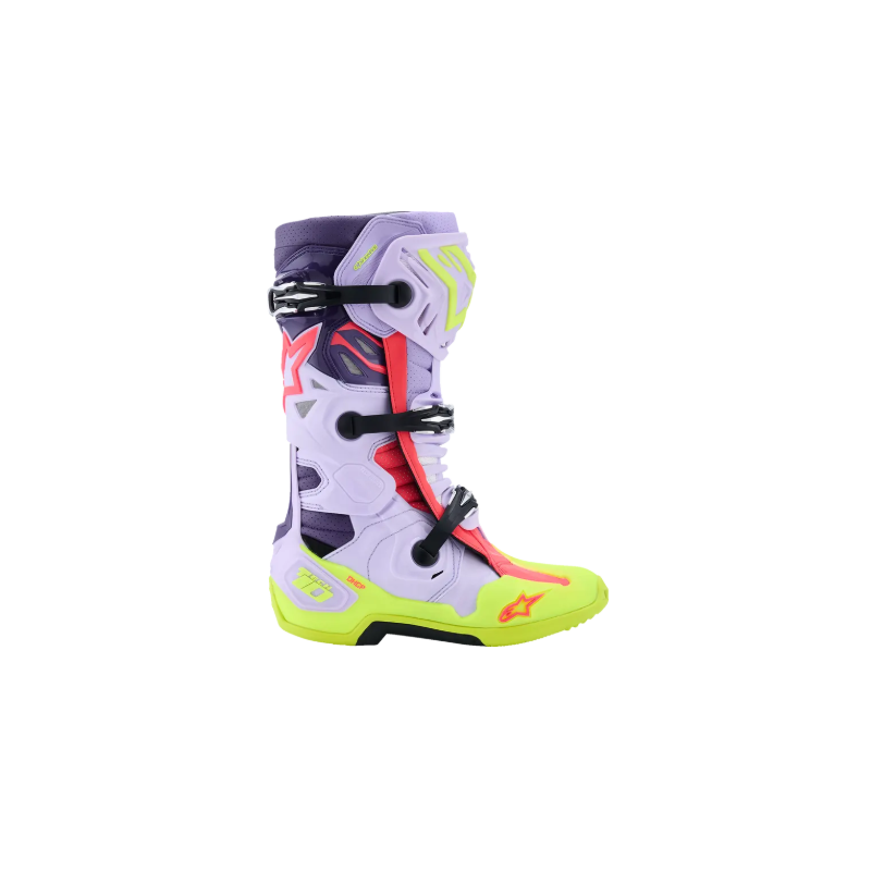 Bottes ALPINESTARS tech 10 S-VENTED Violet Jaune MX26