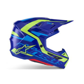 Casque ALPINESTAR Supertech M7 DEED Bleu-Jaune