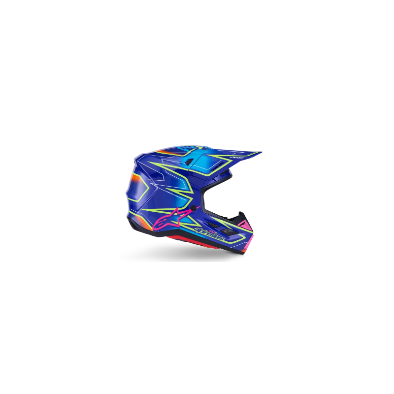 Casque ALPINESTAR Supertech M7 DEED Bleu-Jaune-Rose