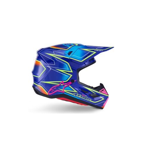 Casque ALPINESTAR Supertech M7 DEED Bleu-Jaune-Rose