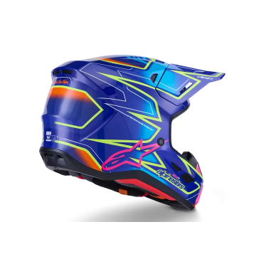 Casque ALPINESTAR Supertech M7 DEED Bleu-Jaune-Rose