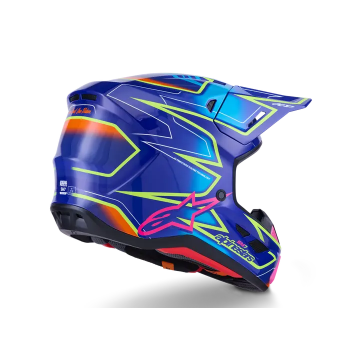 Casque ALPINESTAR Supertech M7 DEED Bleu-Jaune-Rose