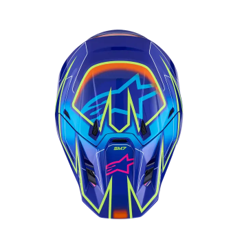 Casque ALPINESTAR Supertech M7 DEED Bleu-Jaune-Rose
