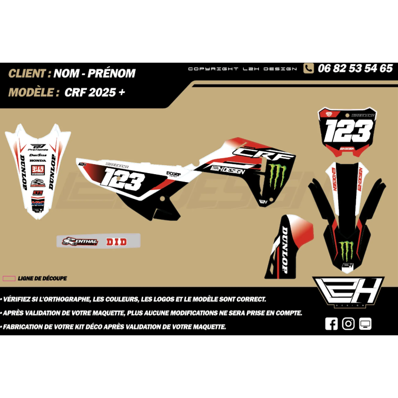 Kit déco Honda – Milor CRF 250/450 2018-2025