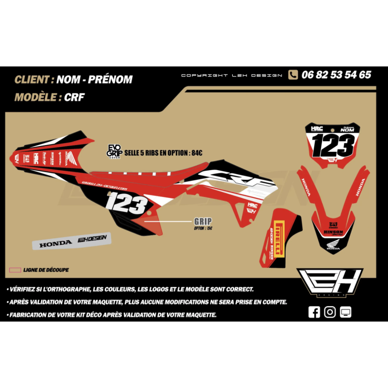 Kit déco Honda – Nuance CRF 250/450 2018-2025
