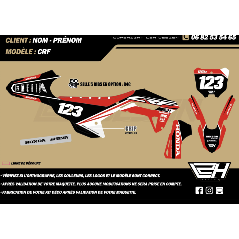Kit déco Honda – Point CRF 250/450 2018-2025