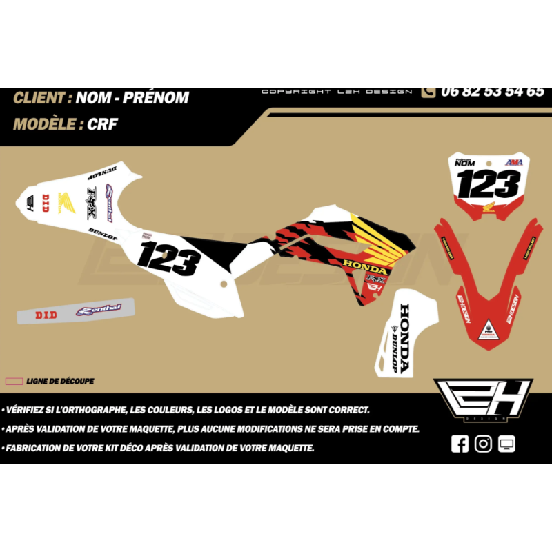 Kit déco Honda – Retro CRF 250/450 2018-2025