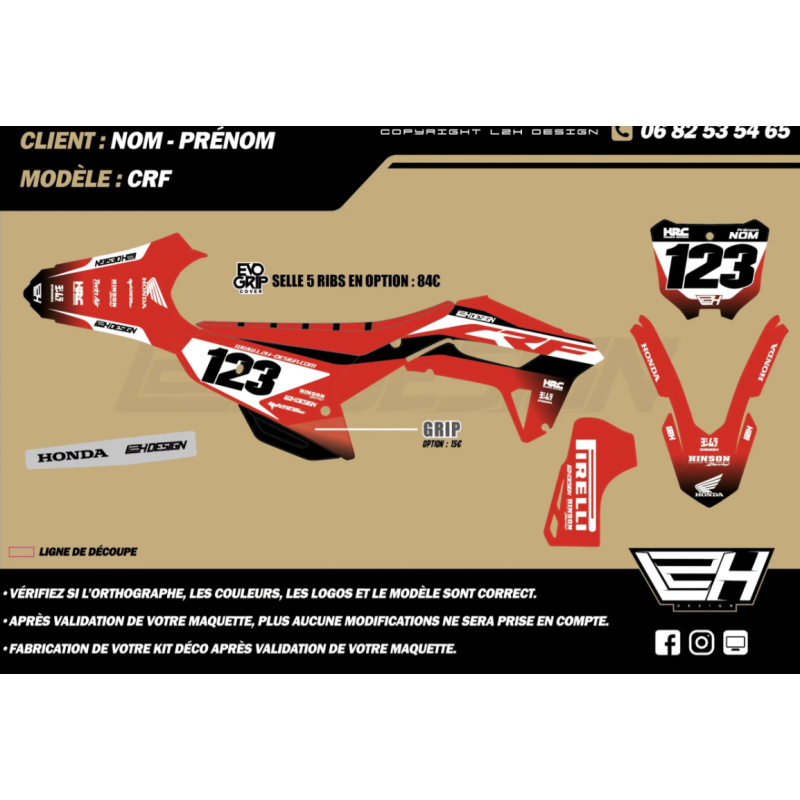 Kit déco Honda – Shadow CRF 250/450 2018-2025