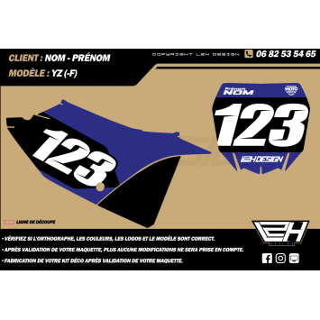 Fonds de plaques semi personnalisés Yamaha – Basic YZ/F 18-25