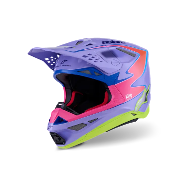 Casque ALPINESTAR Supertech M10 Jett Violet Rose jaune