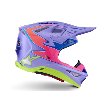 Casque ALPINESTAR Supertech M10 Jett Violet Rose jaune