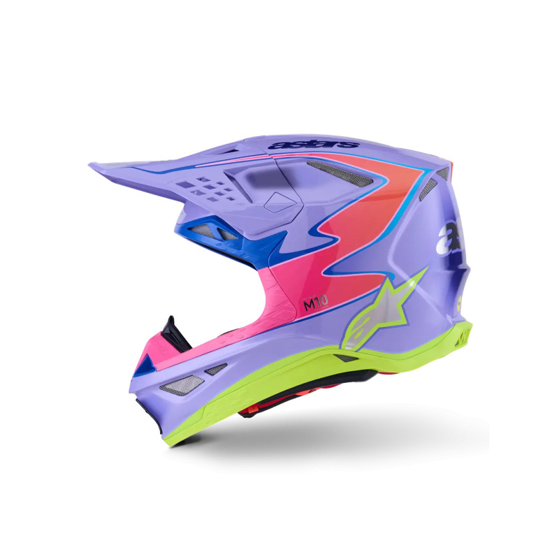Casque ALPINESTAR Supertech M10 Jett Violet Rose jaune
