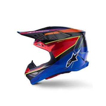 Casque ALPINESTAR Supertech M10 ERA Bleu Rouge Jaune MX26
