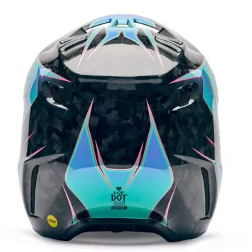 Casque FOX V3 RS CANVAS Noir Bleu Cyan