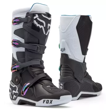 Bottes Fox Motion Blanc et Noir attachent anodisée