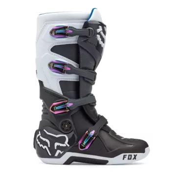 Bottes Fox Motion Blanc et Noir attachent anodisée
