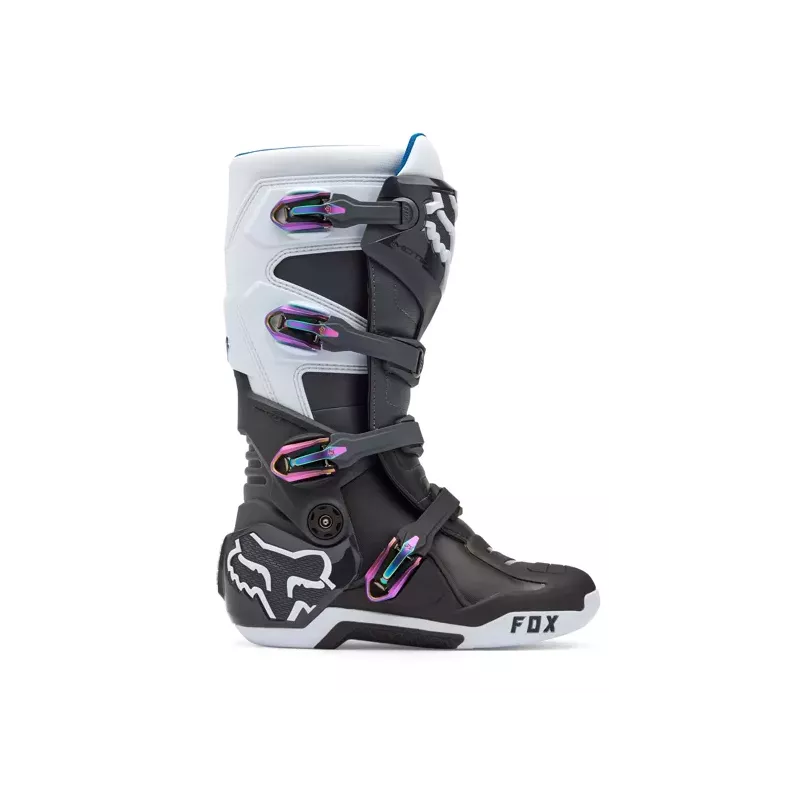 Bottes Fox Motion Blanc et Noir attachent anodisée